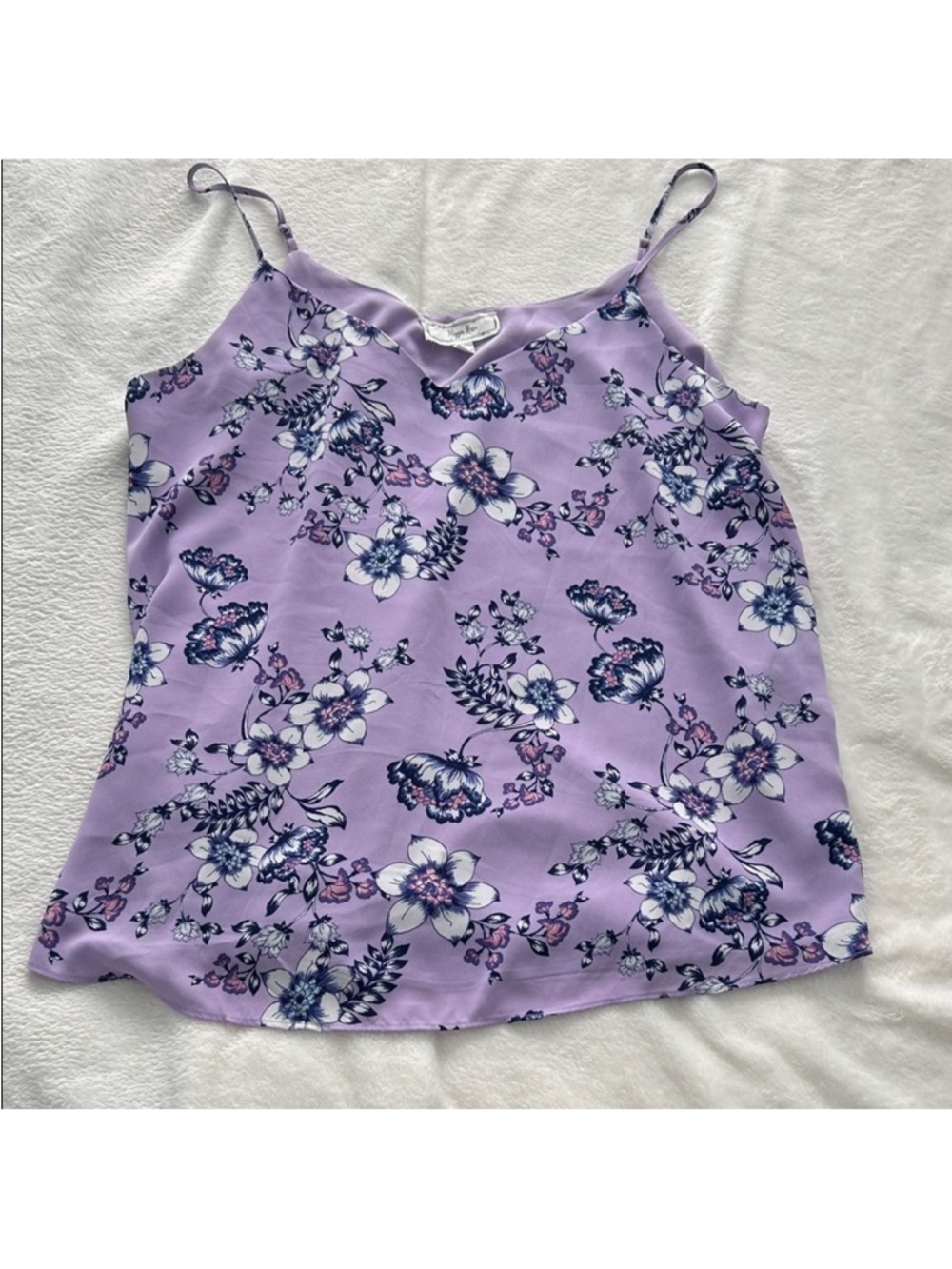 Hippie Rose Lavender Floral Spaghetti-Strap Cami